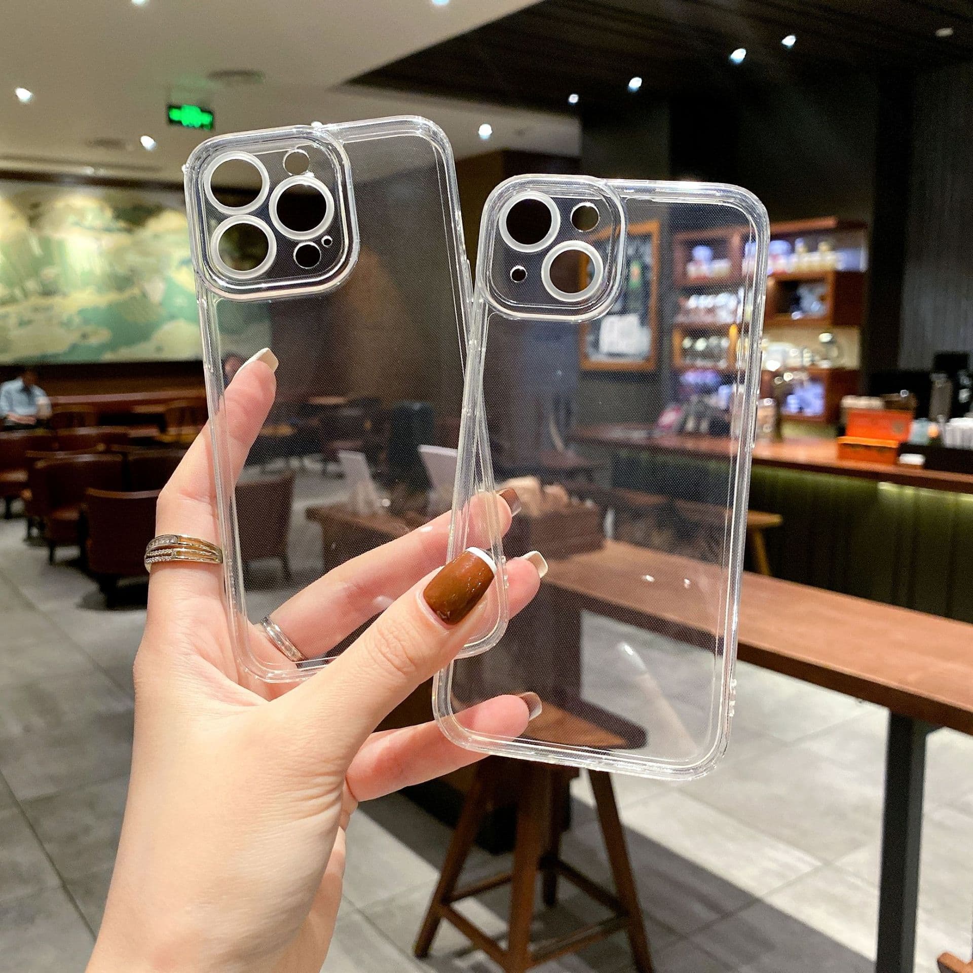 Apple, transparent compatible iPhone 15, phone case, protective case, 15promax, iphone, simple and elegant design 4
