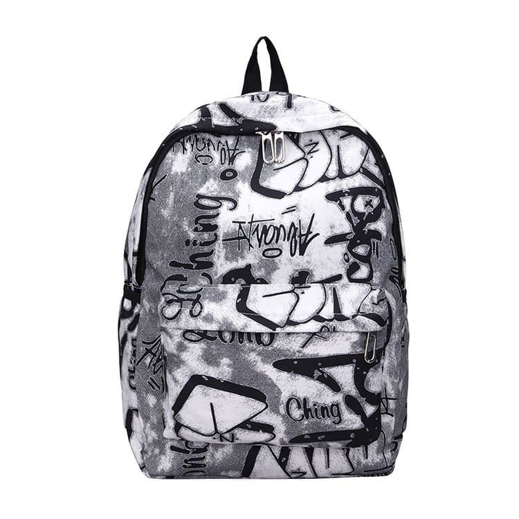 Nylon capacious school bag, backpack for men and women, print 2