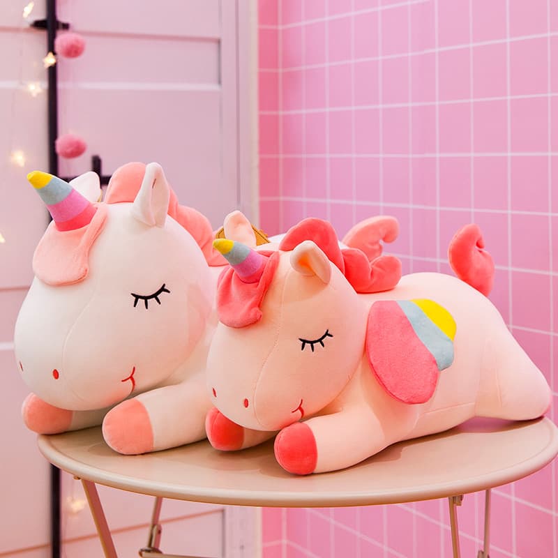 Big rainbow plush toy, pillow, rag doll, unicorn, Birthday gift
