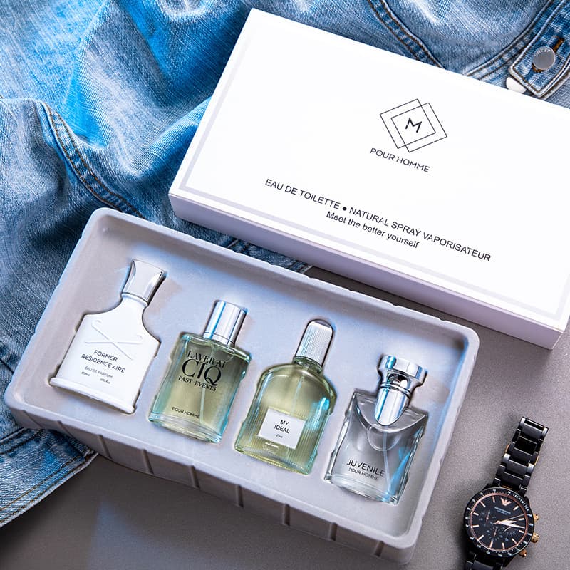 (Cross-border trading), (Wholesale), perfume, fresh set with a light fragrance, wooden gift box, long-term effect, woody notes, men's fragrance 3