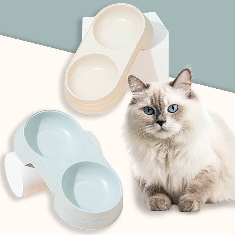 Cat bowl pet double bowl cat basin macaron candy color pet feeding bowl export quality color bowl pet dog 3
