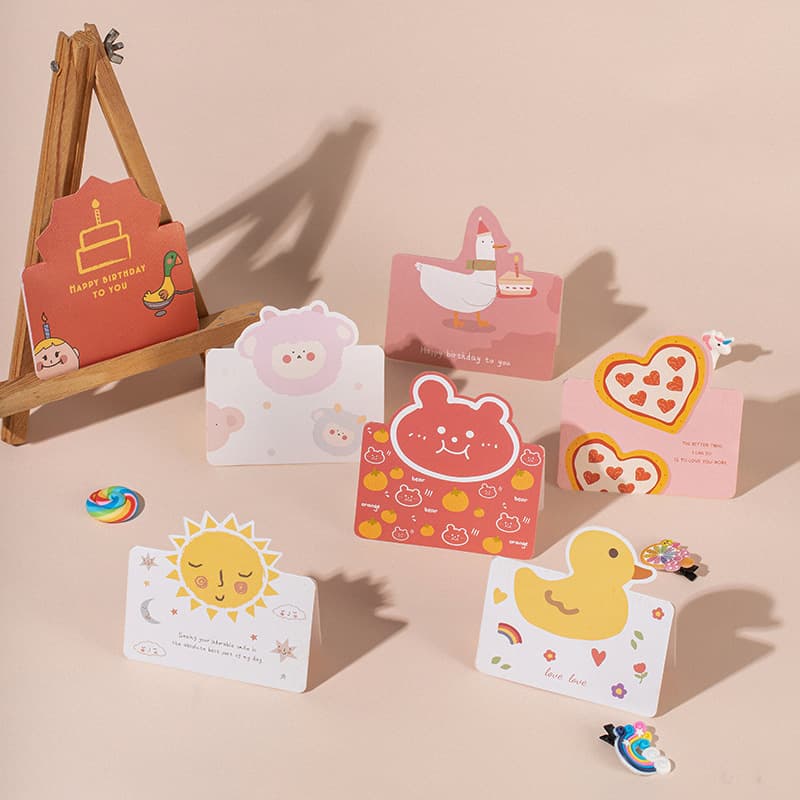 Cartoon New Year Valentine's Day Creative Little Card Love Card Card Wedding Card Blessing Message Card 3
