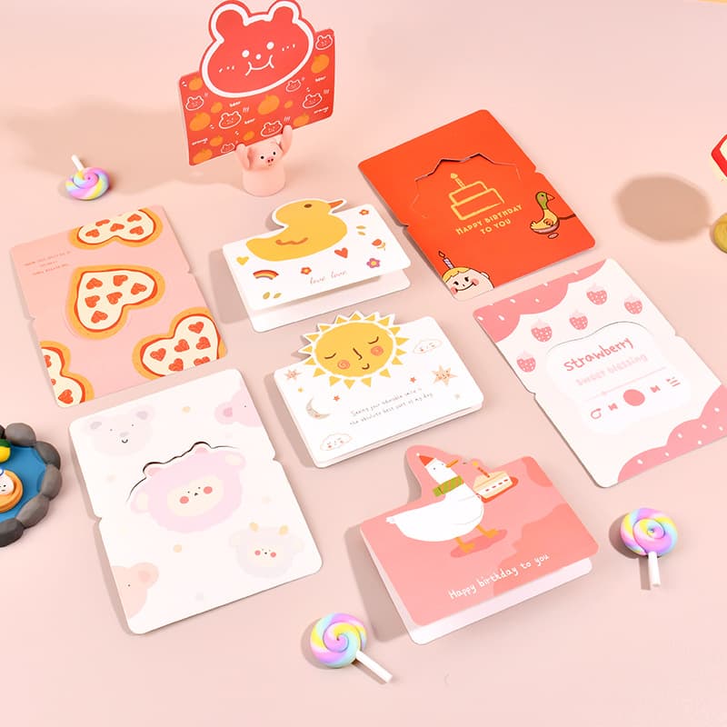 Cartoon New Year Valentine's Day Creative Little Card Love Card Card Wedding Card Blessing Message Card 4