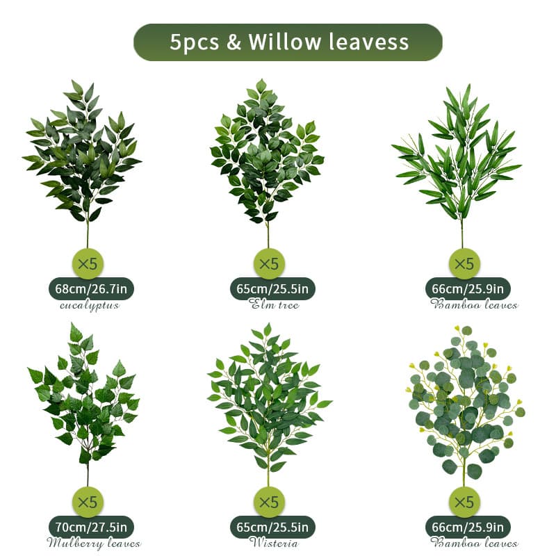 (Cross-border trading), green artificial leaves for home use, artificial plants 2