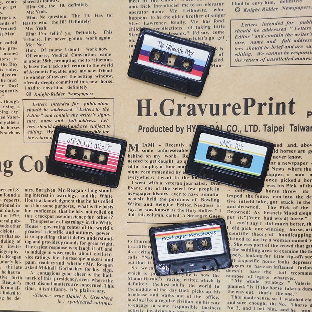 Magnetic set, retro fridge magnet, nostalgia 3