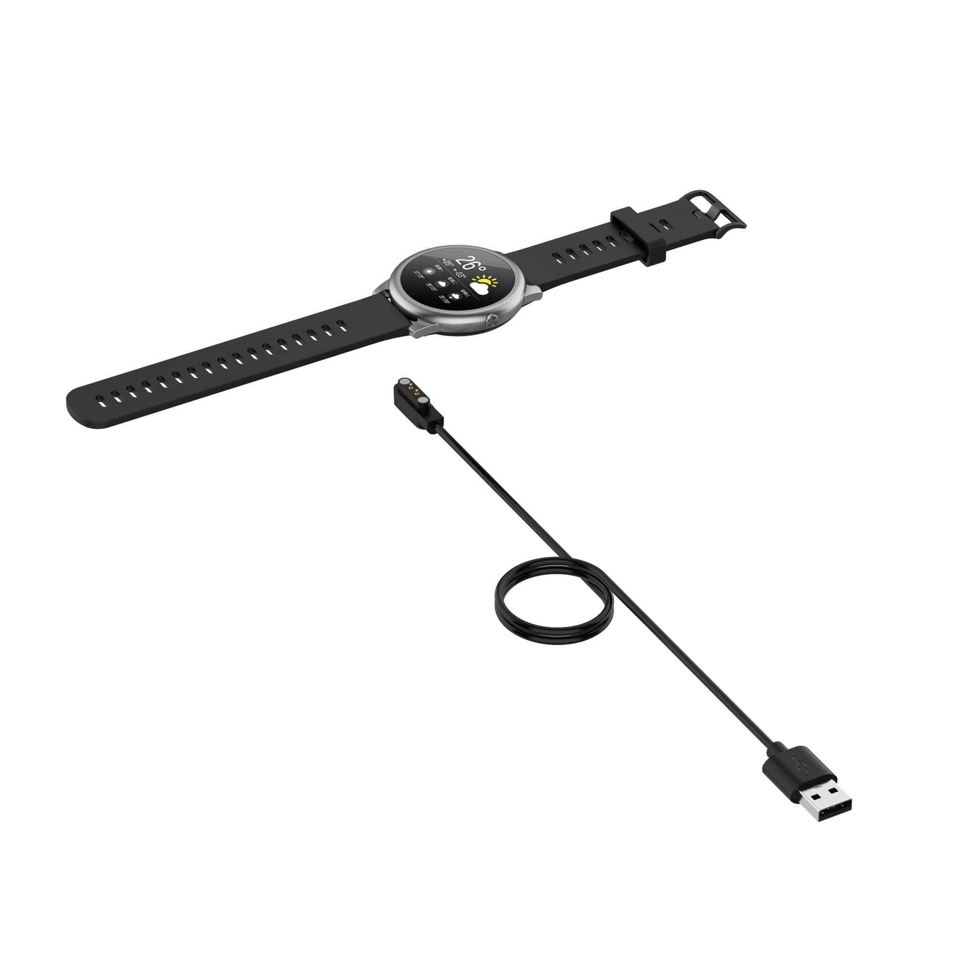 Suitable for haylou watch RS5 charging cable Solar5/Solar Ultra LS23 charger 4