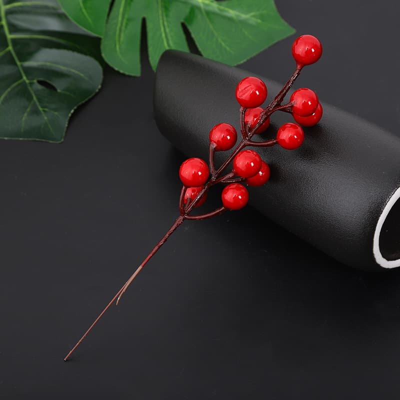 Simulation Hong Guozi New Year Acacia Bean Red Bean Red Bean Red Bean Fruit Fruit Fake Fake Flower Flower Auspicious Fruit Winter Qing Yin Wholesale 3