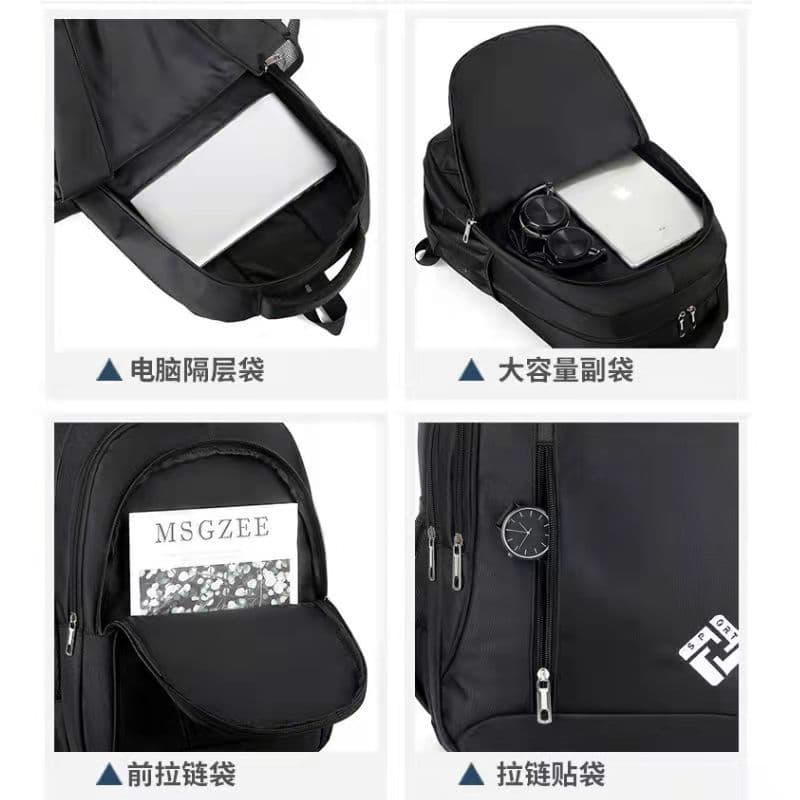 Capacious school bag for students, trend backpack, laptop, direct factory sales, Korean style, for secondary school, business version 5