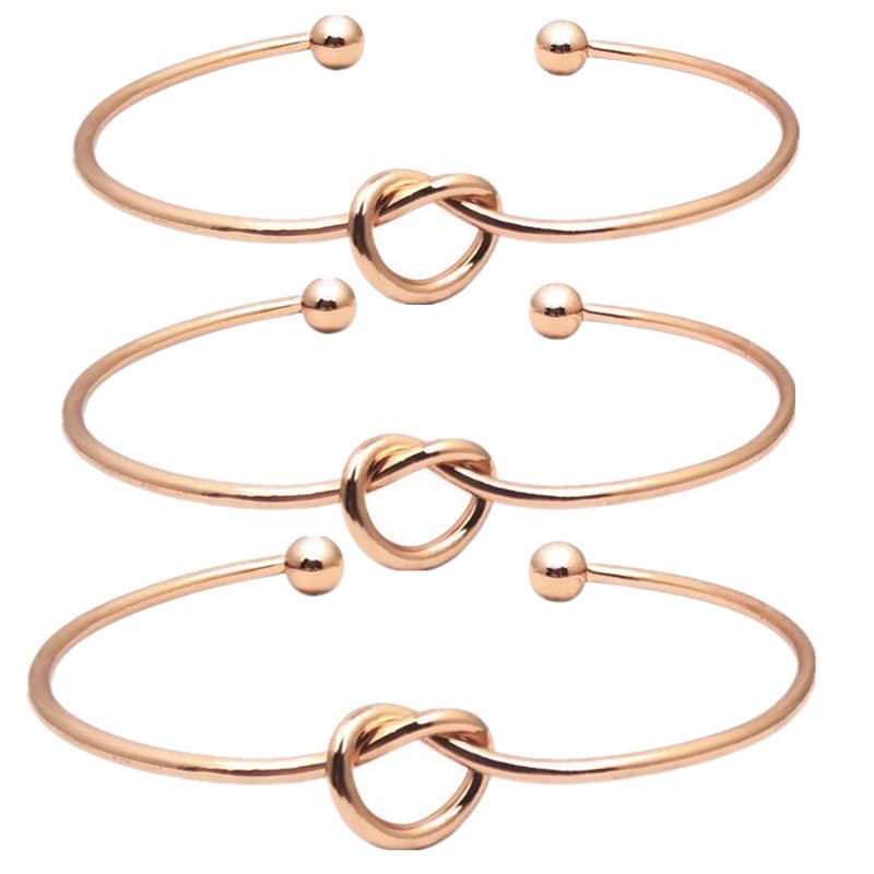 Geometric accessory, bracelet, golden jewelry for bride, European style, simple and elegant design, pink gold 2