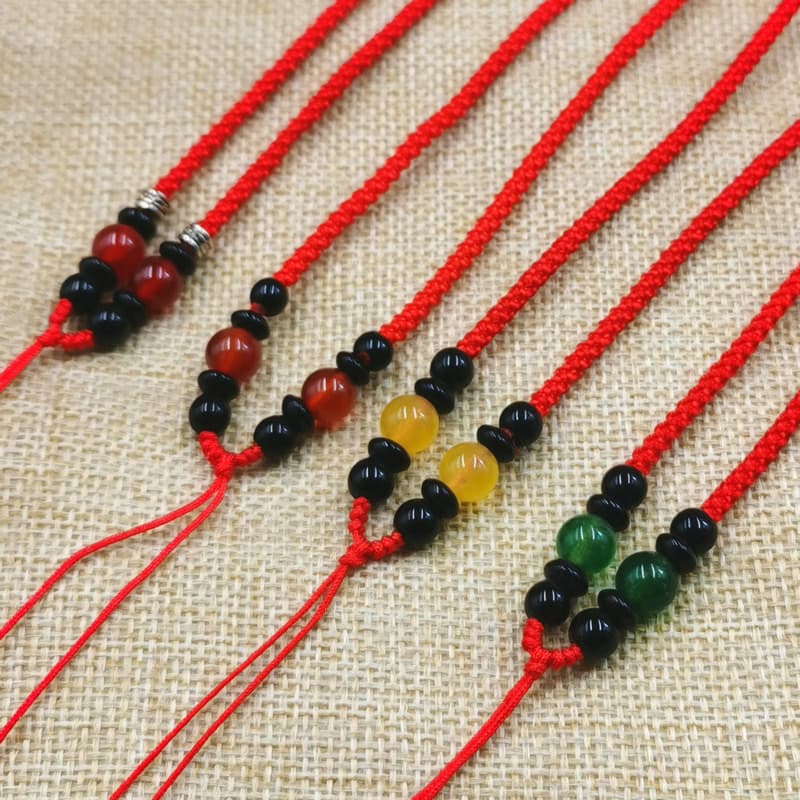 DIY Pendant, agate emerald strap, necklace cord for men and women, women's style 3