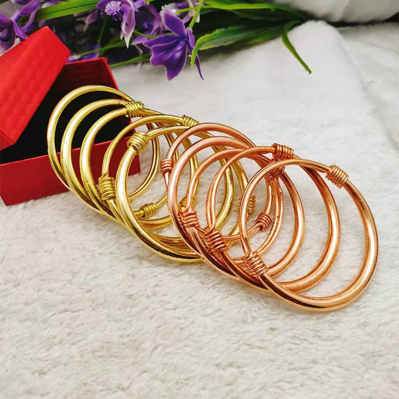 Copper glossy brass ethnic bracelet, ethnic style