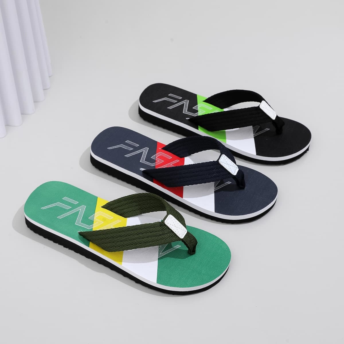(Cross-border trading), fashionable flip flops, summer trend beach slippers, city style, European style 4