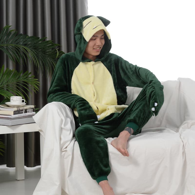 Cartoon bathrobe, flannel pijama for men and women, warm dinosaur, for beloved 4