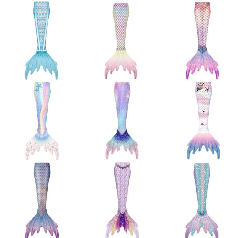 Summer children's swimwear, tube top, small princess costume, "fish tail" cut