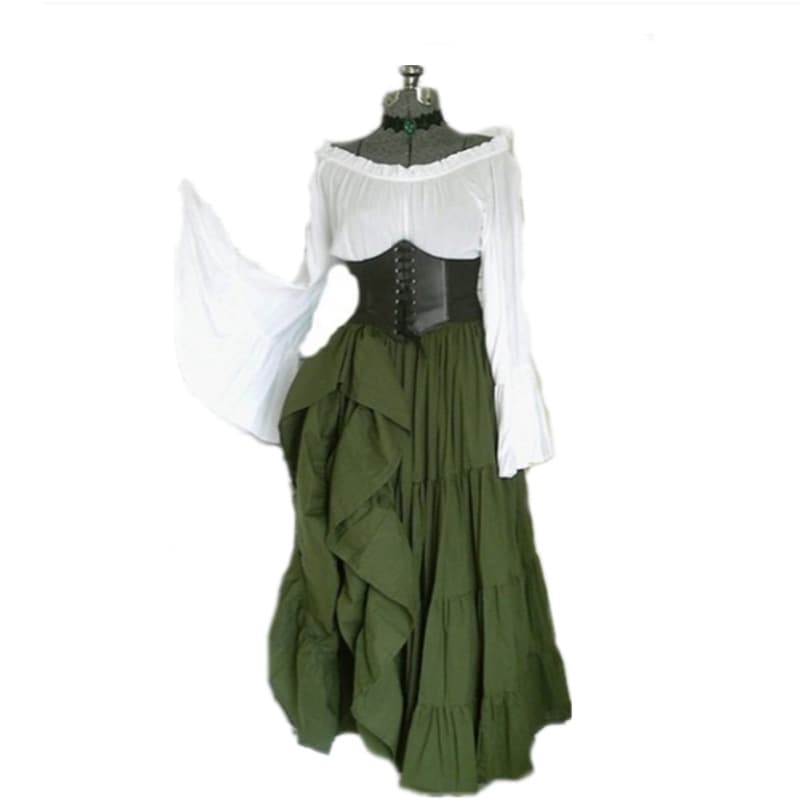 2025wish new party European and American long-sleeved dresses for women's Renaissance medieval clothing 3