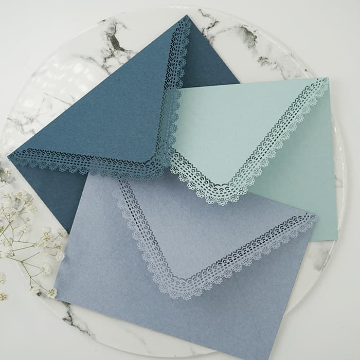 Engraved lace envelopes, high-end wedding invitations in stock, minimum order 2,000 pieces 3