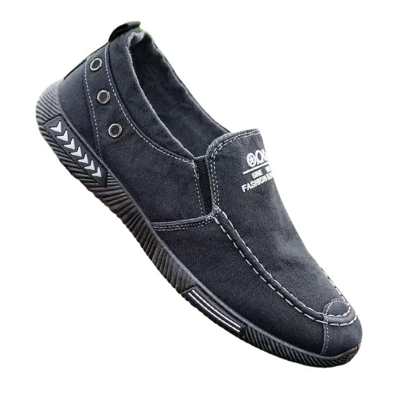 Old Beijing cloth shoes men's spring new casual canvas shoes low top breathable one-foot lazier shoes soft sole work shoes 5