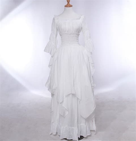 Lace megaphone, retro dress with sleeves, small princess costume, Gothic, cosplay, graduation party, princess style 2