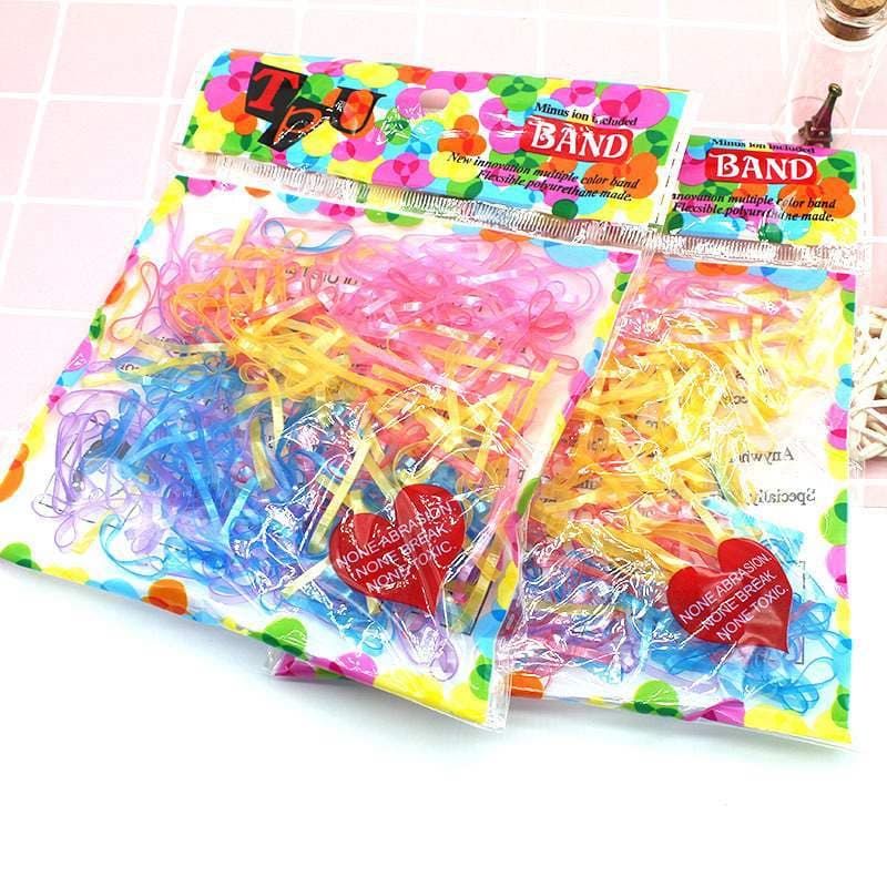 Children's disposable hair rope, hair accessory, pack, base rubber rings, material 4