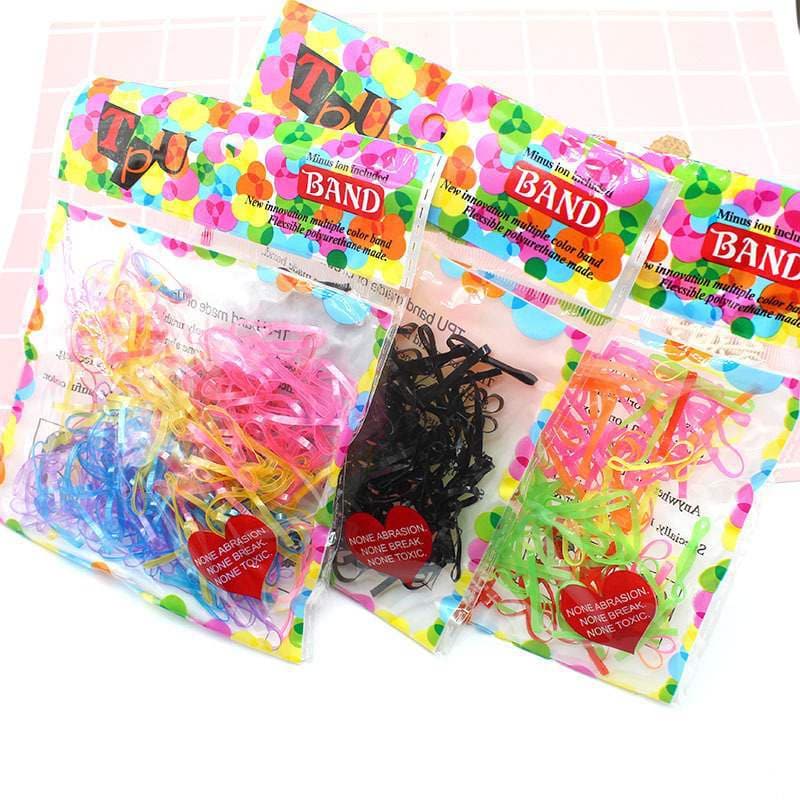 Children's disposable hair rope, hair accessory, pack, base rubber rings, material 5