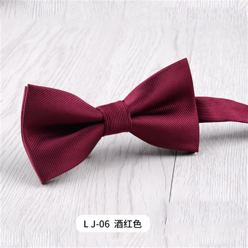 Bow tie, burgundy black shirt English style with bow, Korean style 2