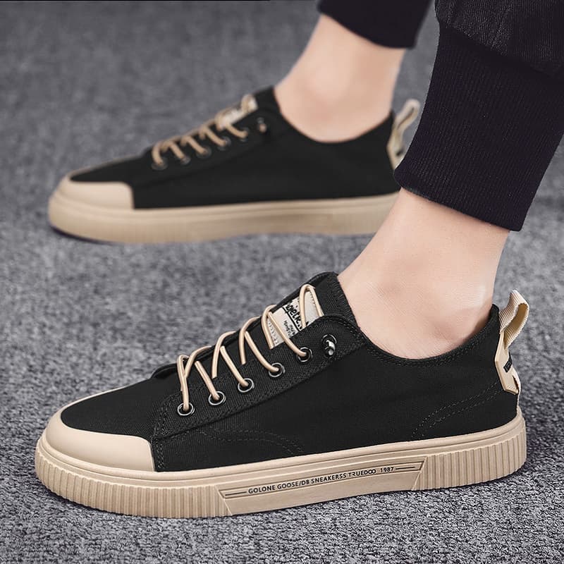 Cloth breathable black espadrilles, trend sneakers for students, casual footwear, for teenagers 3