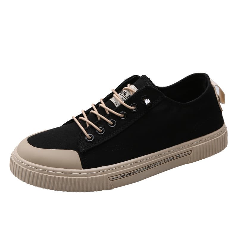 Cloth breathable black espadrilles, trend sneakers for students, casual footwear, for teenagers 4