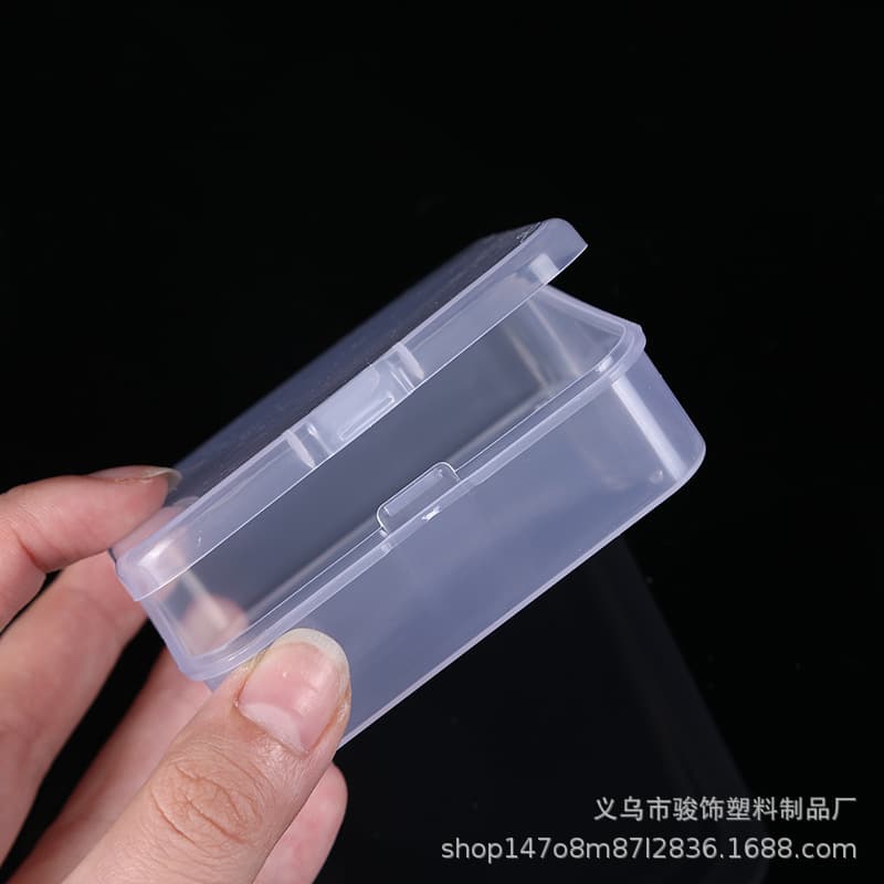 Square pp plastic box semi -transparent jewelry stationery product packaging box small object box parts box hard gold box 4