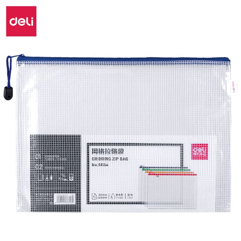 Determine transparent zipper bag File bag plastic mesh A4 official packet bag pocket bag information bag storage bag wholesale 5
