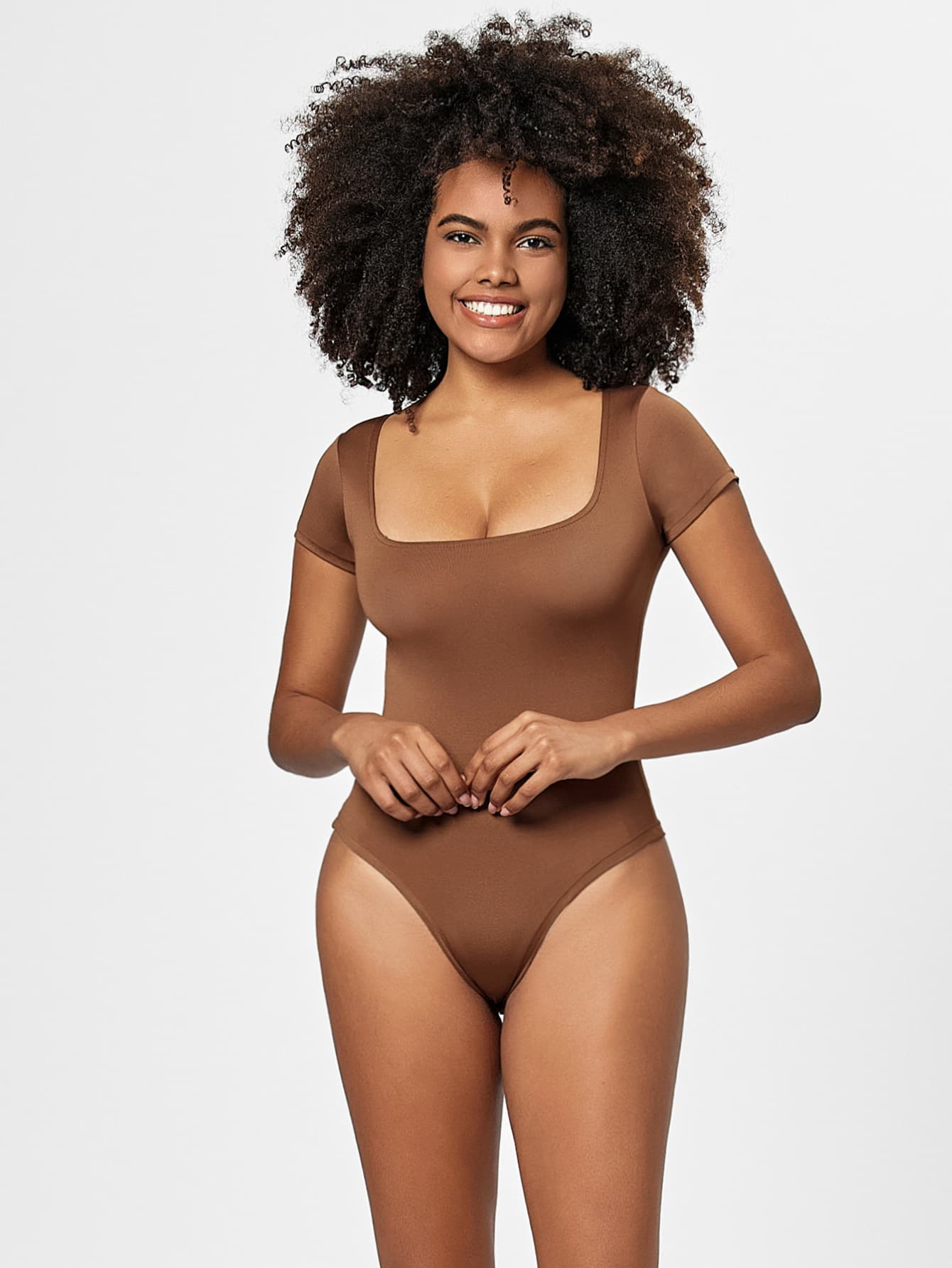 Sexy bodysuit, solid color overall, European style, slim fit, tight 2