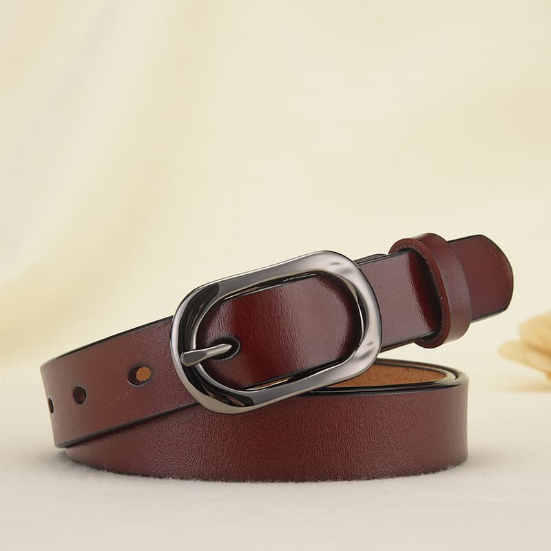 (Cross-border trading), (Wholesale), leather belt, metal trousers, women's style, genuine leather, light luxury style 3