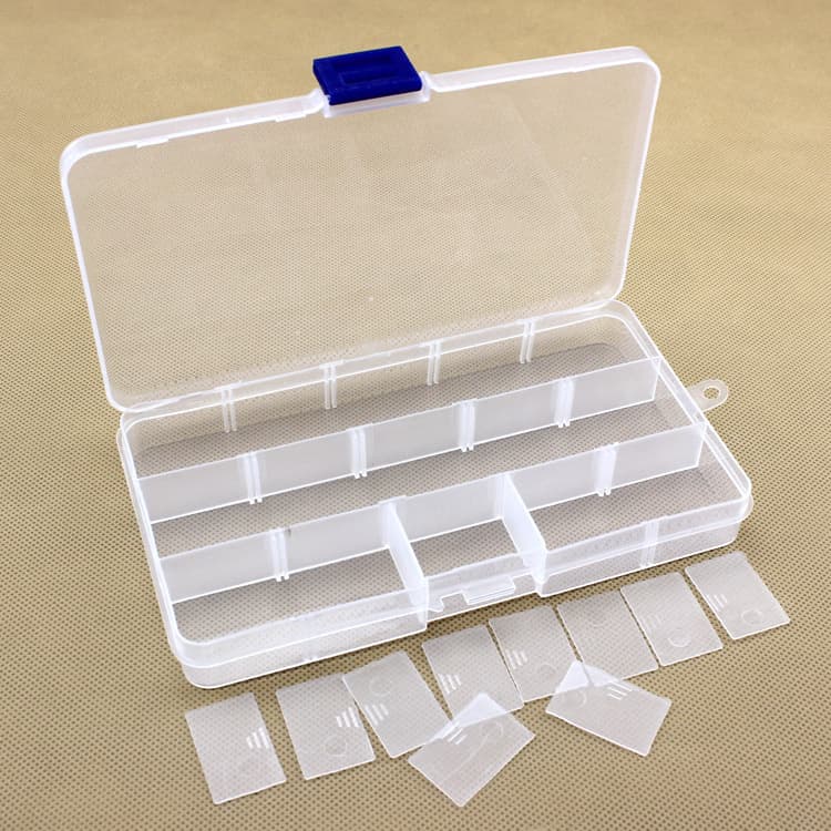 Posture box 15 compartments detachable transparent PP plastic box parts box product jewelry component packaging box fishing gear storage box 4
