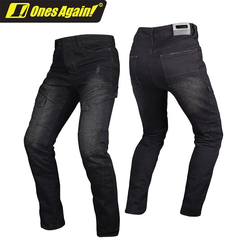 Jeans for cycling, summer equipment, knee pads, off-road trousers, elastic racing car, fall protection