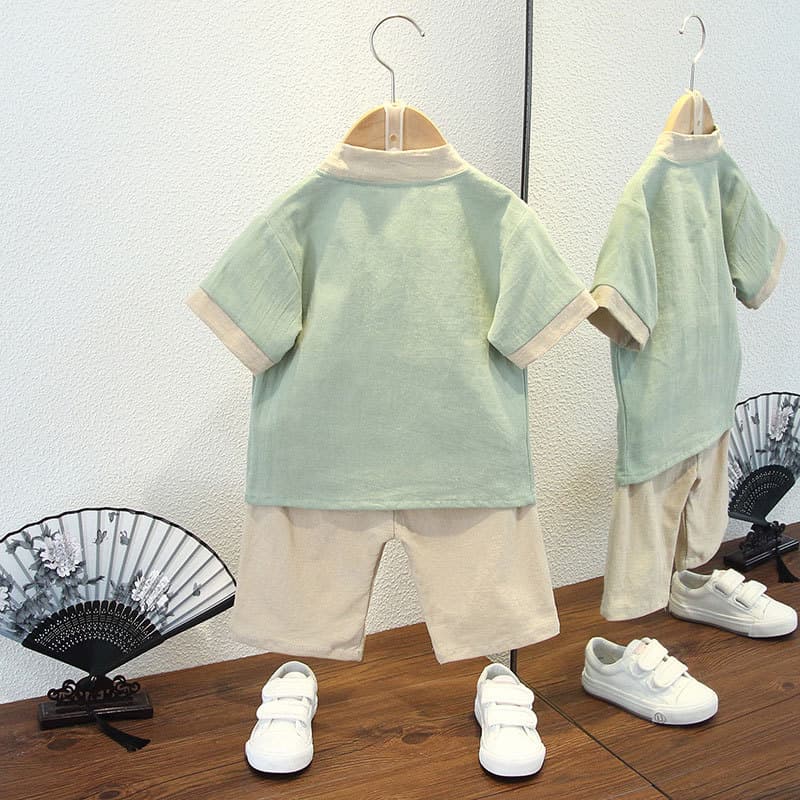 Hanfu for boys, children's summer clothing, summer set, dress, Chinese style, special occasion clothing 3