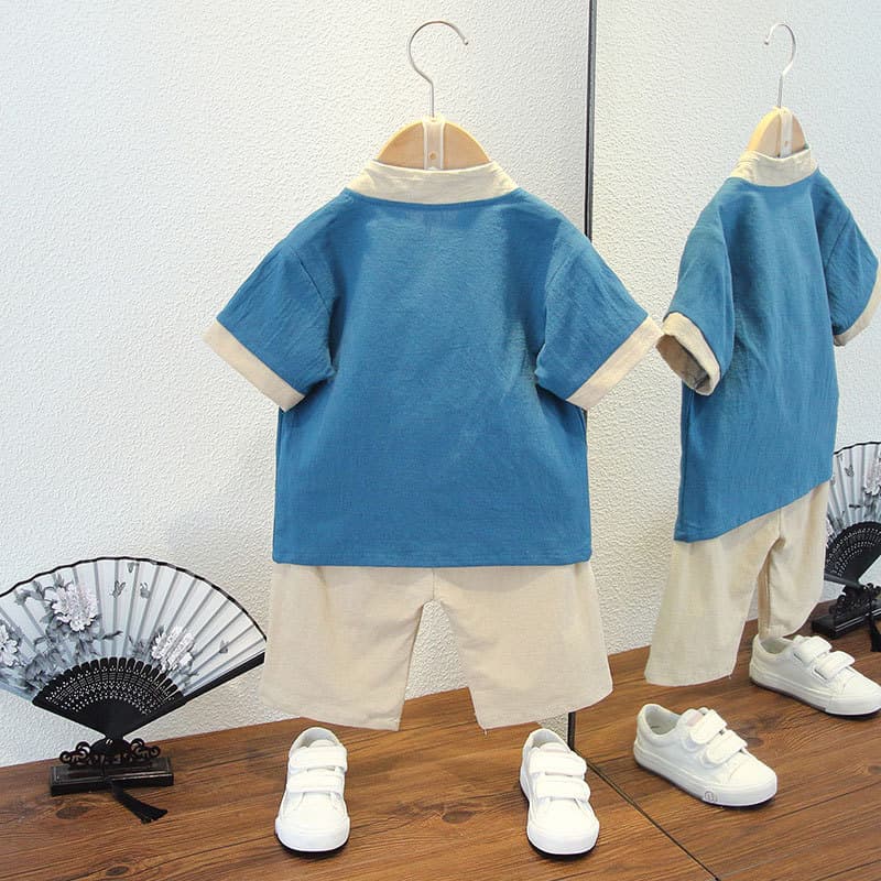 Hanfu for boys, children's summer clothing, summer set, dress, Chinese style, special occasion clothing 4