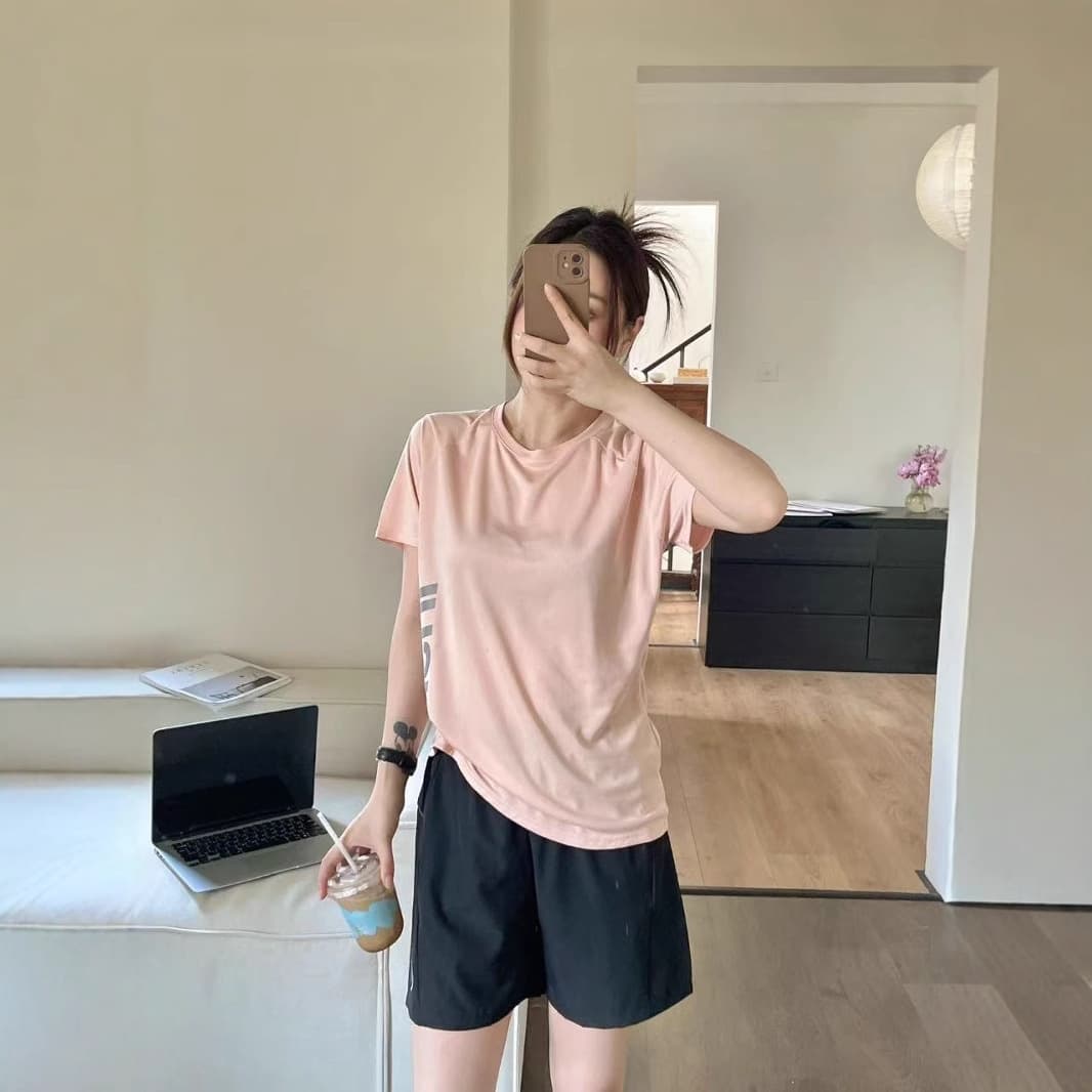 Sports suit, summer breathable set, travel shorts, trousers, for running, with short sleeve 2