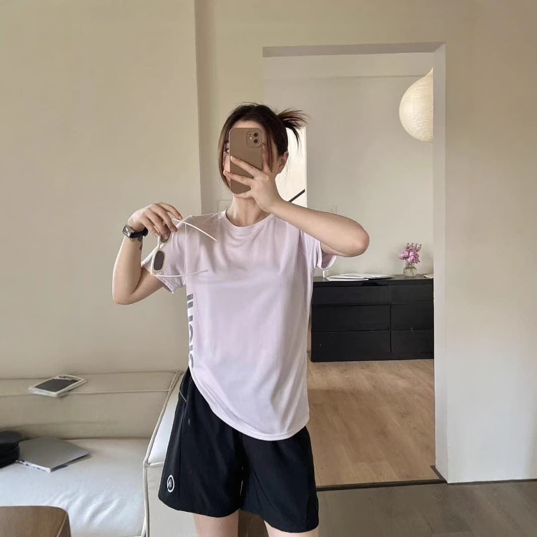 Sports suit, summer breathable set, travel shorts, trousers, for running, with short sleeve 3