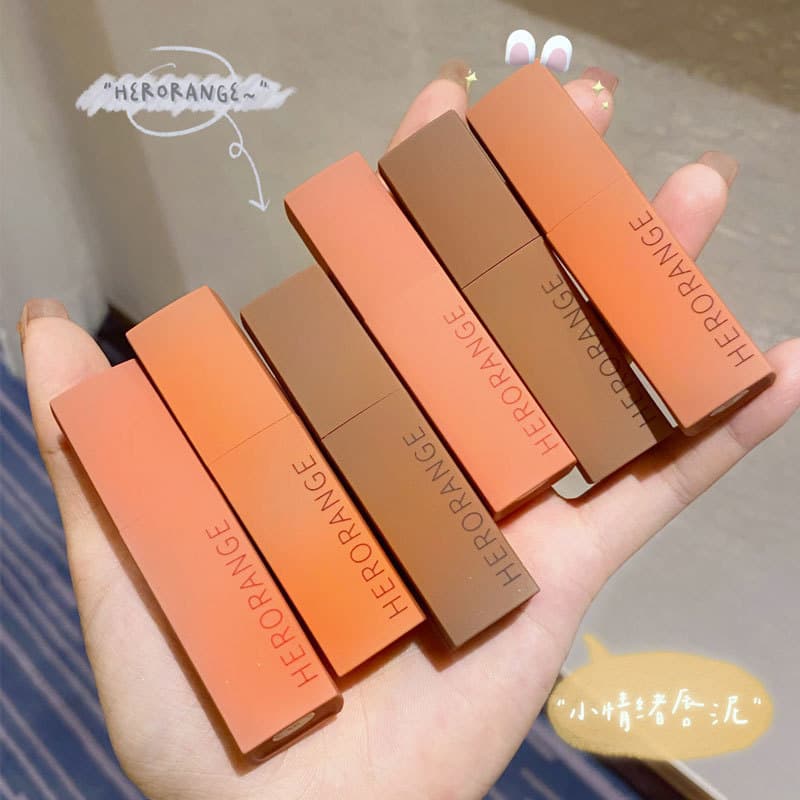 HERORANGE Emotional matte lipstick, translucent shading