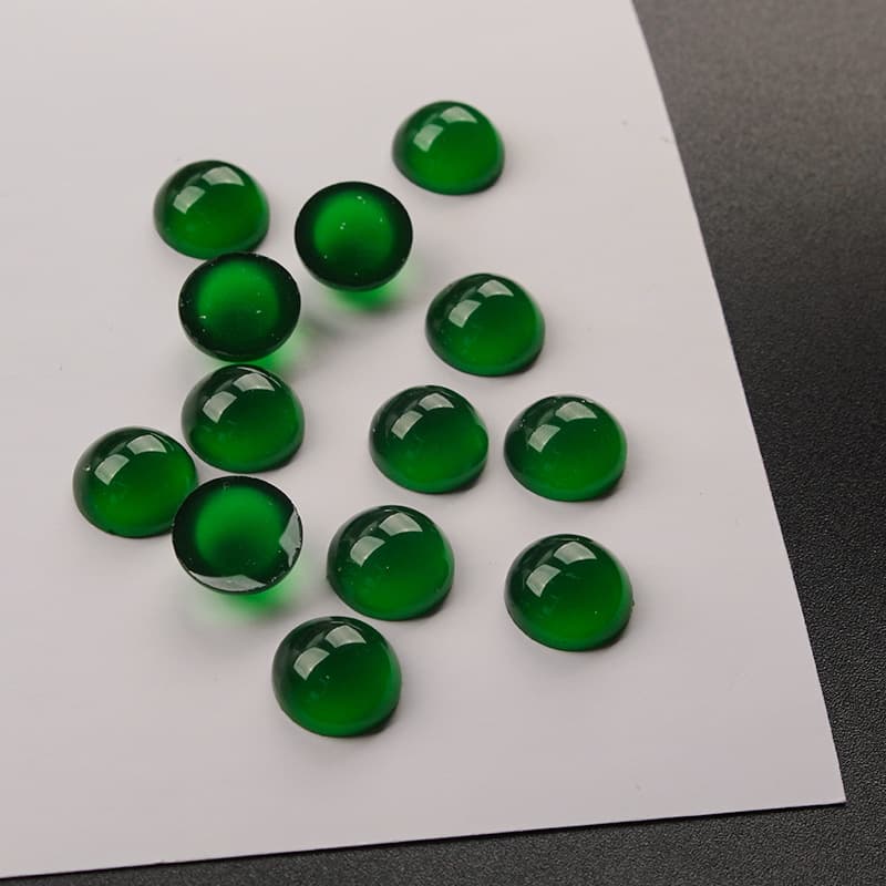 Green agate gemstone for ring, accessories, Chinese hairpin, stone inlay, cat's eye, DIY, with gem 3