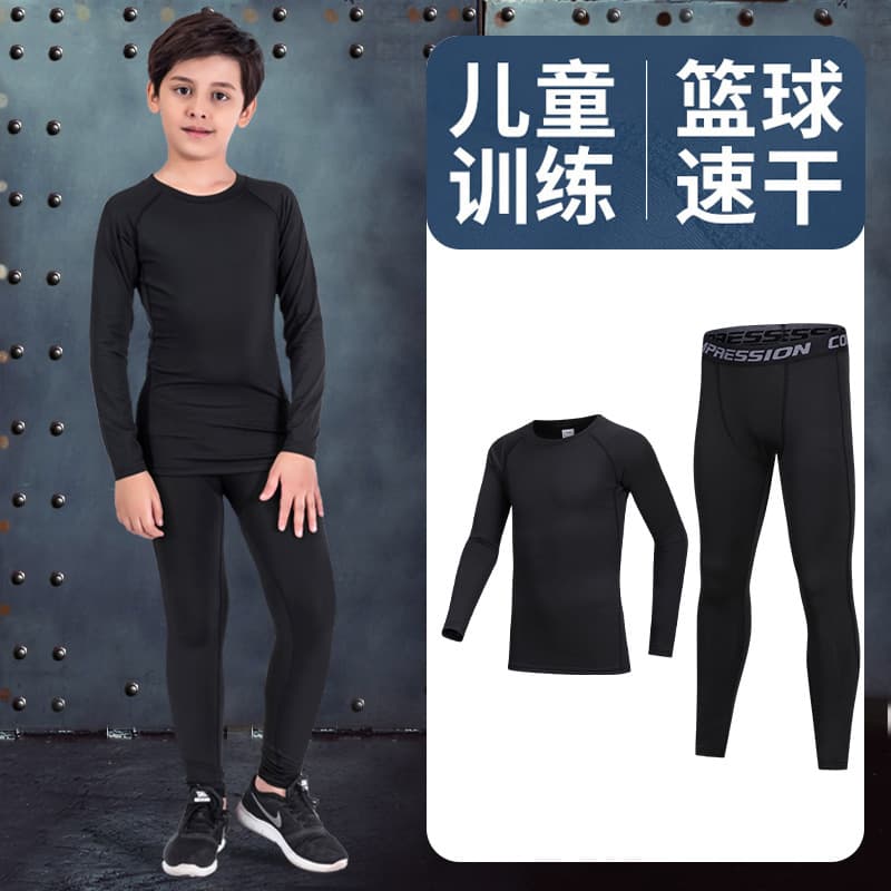 Children's base uniform for training, set, tight, children's clothing 2