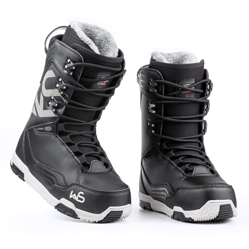 WS Snowboard boots, all-terrain regional snowboard boots, waterproof men's and women's snowboard shoes, flat patterned ski boots 5