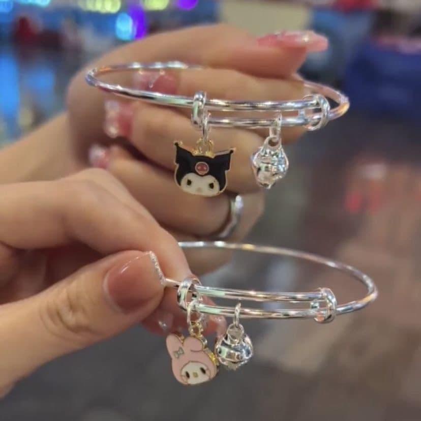 Sanrio, cute cartoon small bell, women's bracelet for students, Korean style 2