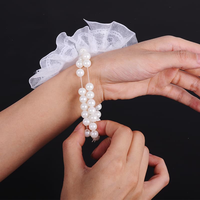 Wrist flower for bride pearl, bracelet, for bridesmaid 2