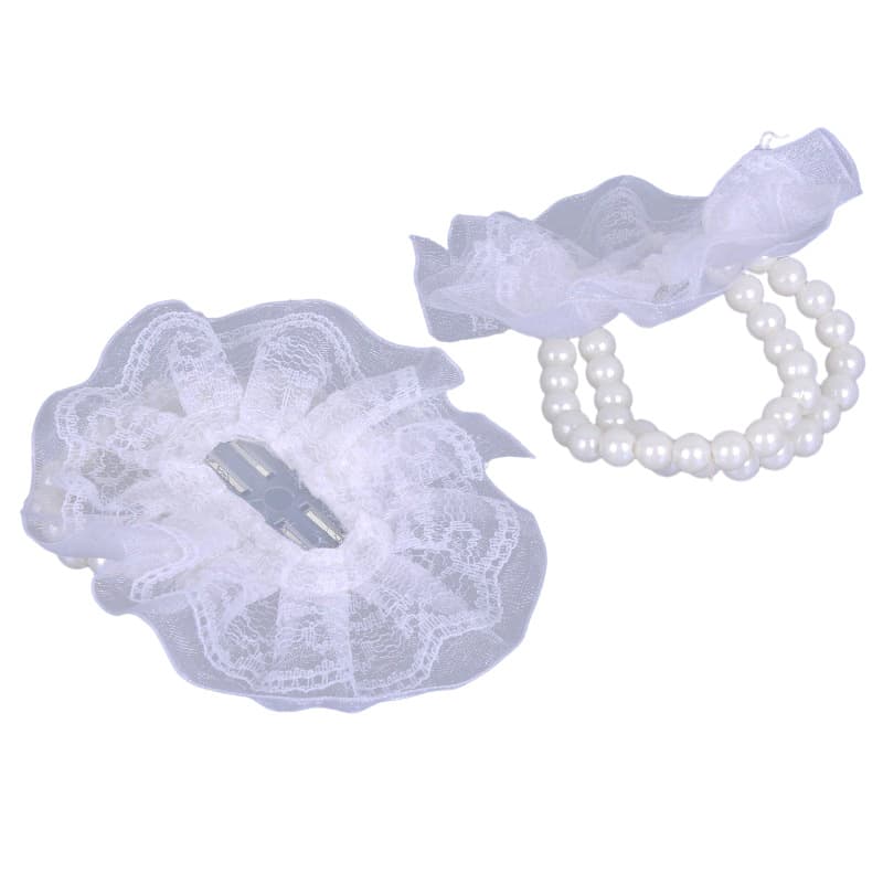Wrist flower for bride pearl, bracelet, for bridesmaid 5