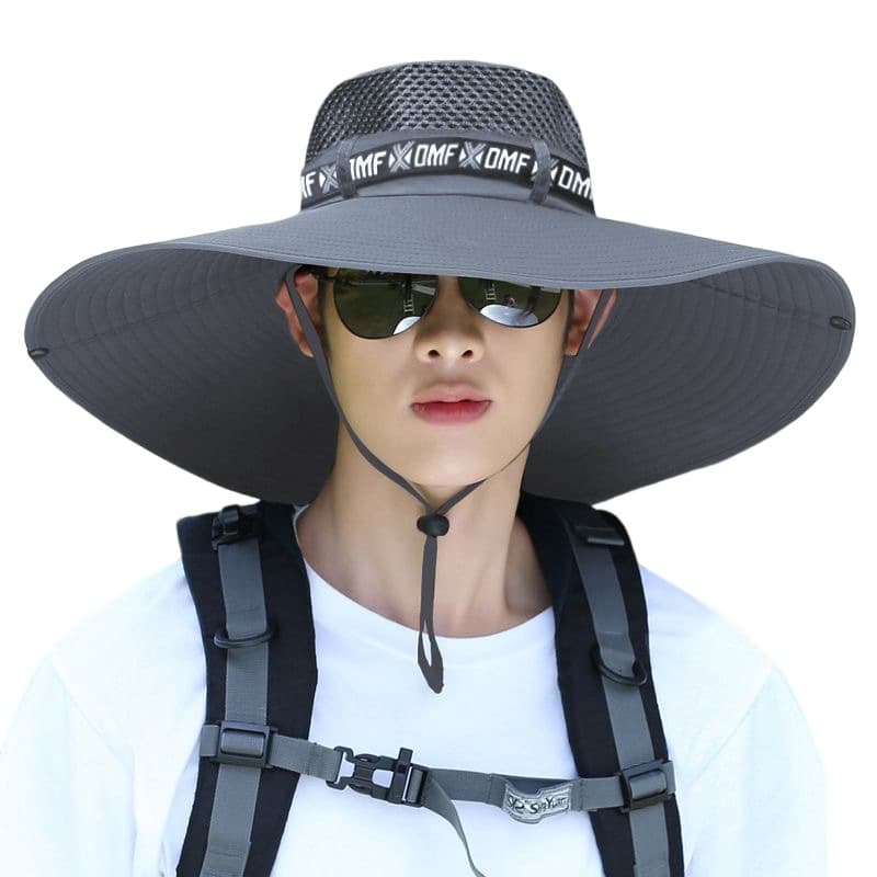 Foldable summer travel men's fresh cute sun hat outside climbing solar-powered 5