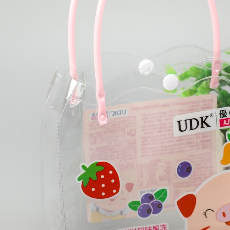 Milk fruit jelly bag, beverage gift advertising bag transparent plastic handbag color print logo 3