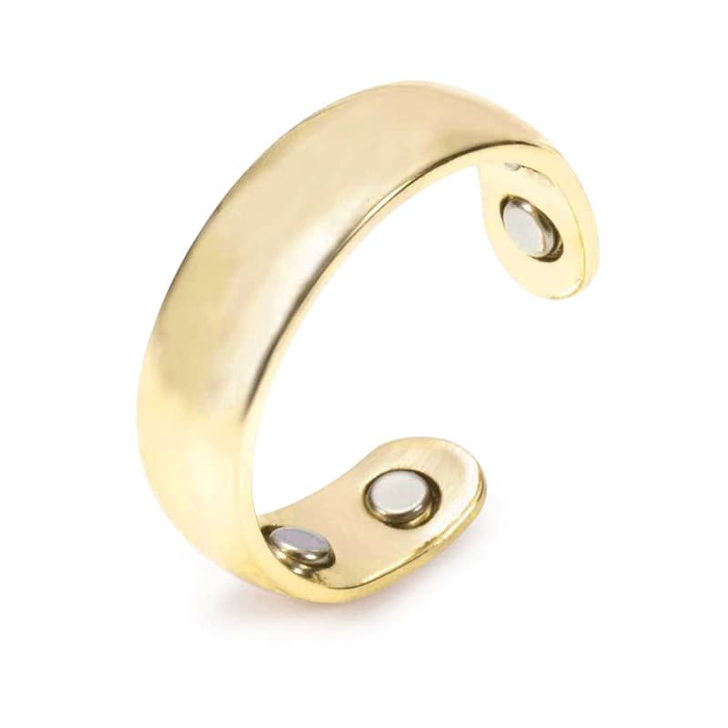 Magnetic golden ring with stone, Amazon, European style, pink gold 4