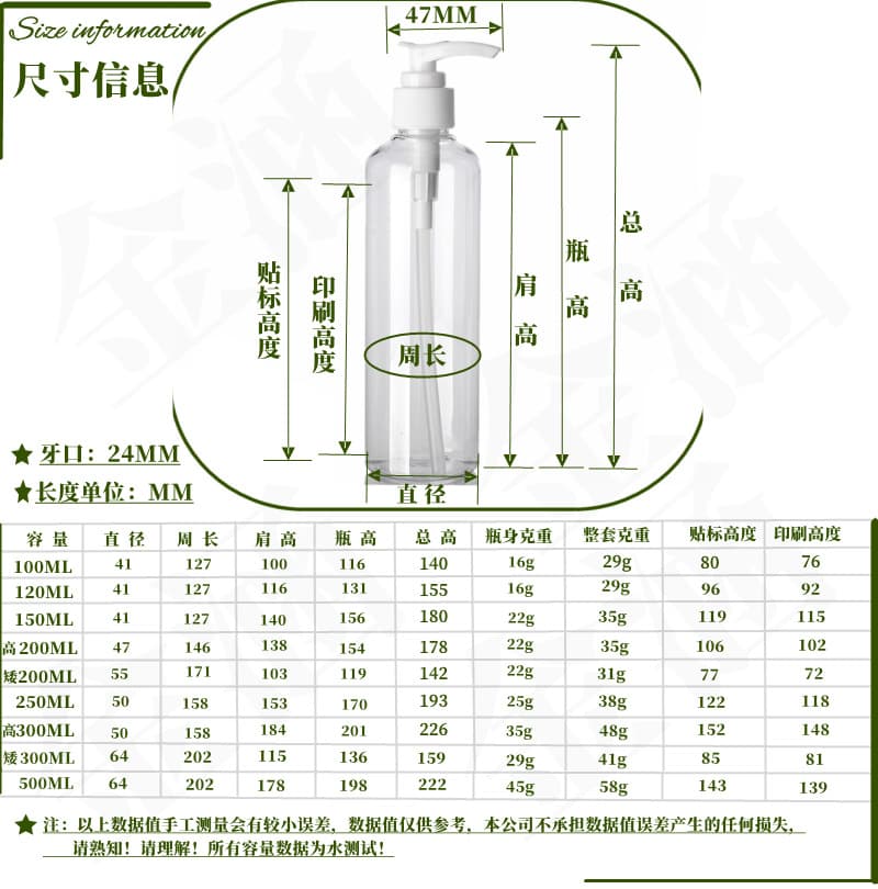 Shower gel, shampoo in ampoules, oil, cosmetic lotion, bottle, (Physicals), 200 ml, 300 ml, 500 ml 8