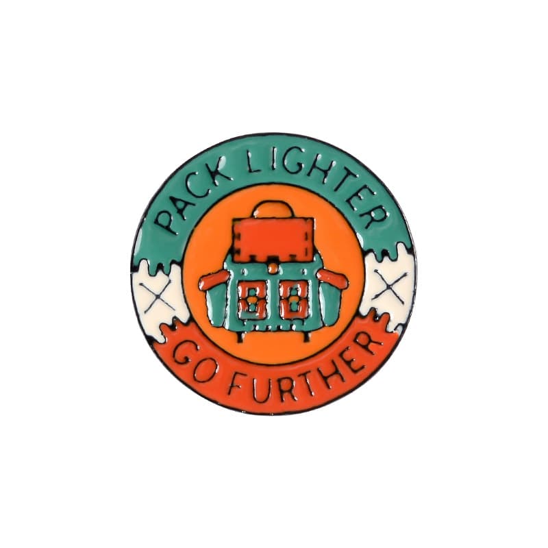 Creative landscape map set 20 European and American tourist attractions brooches metal badges geometric styling clothing 2
