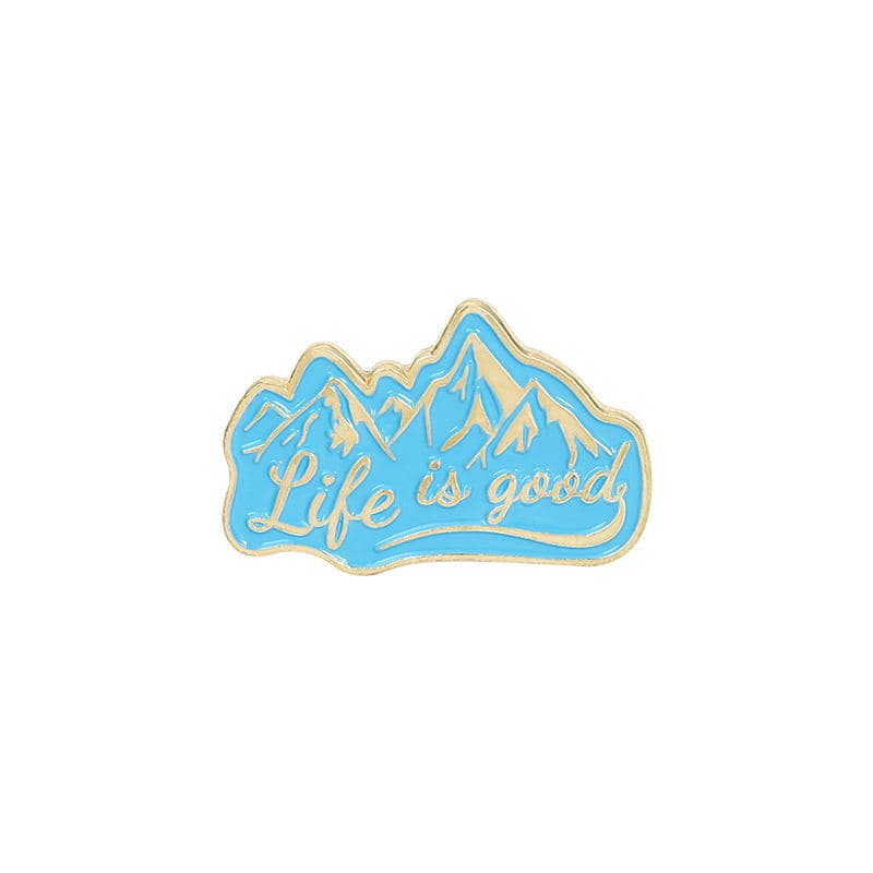 Creative landscape map set 20 European and American tourist attractions brooches metal badges geometric styling clothing 3